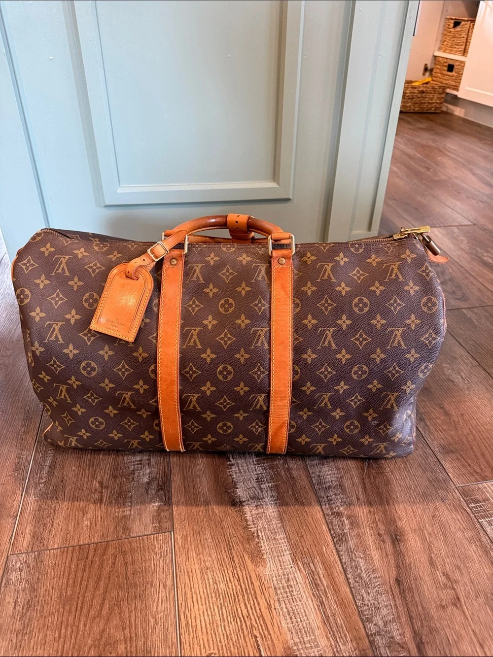 Louis Vuitton Monogram Canvas Travel Duffle with Vachetta Trim